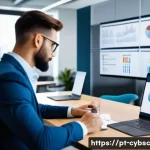 Home 22 사이버 보안 인식 프로그램의 핵심 성과 지표 분석 - A modern corporate training room filled with diverse employees actively engaging in a cybersecurity ...