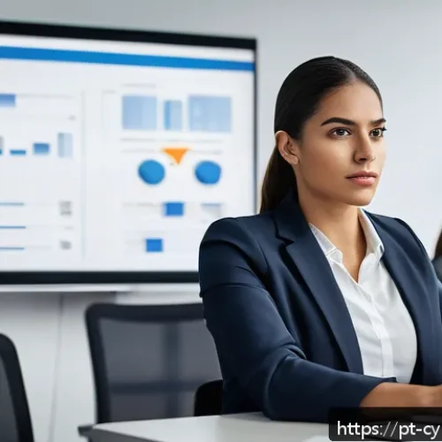 Home 32 사이버 보안 인식 교육 이후 직원 행동 변화 분석 - A diverse group of office employees in a modern Brazilian corporate setting attentively participatin...